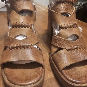 A.S.98 Brown Leather Sandals